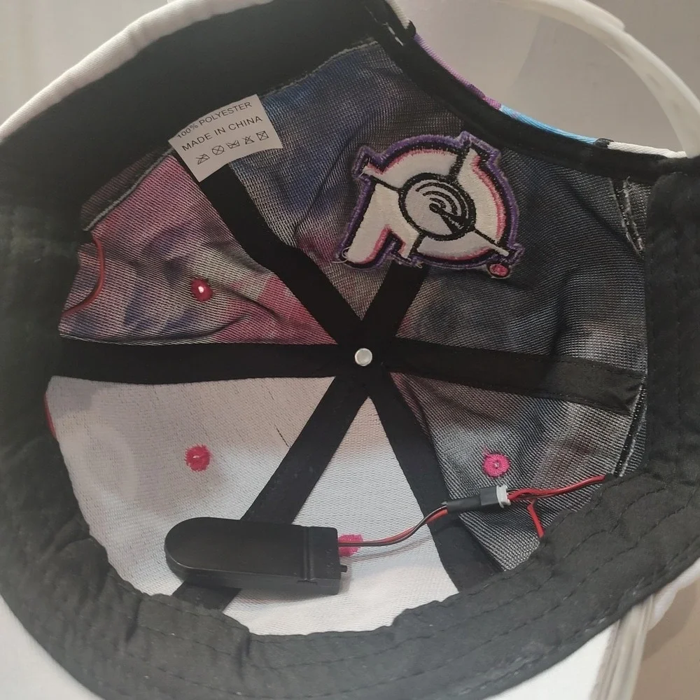 Bang Energy Color Splatter Baseball Hat light up‎ Brim Adjustable Festival Rave